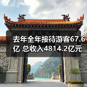 去年全年接待游客67.6亿 总收入4814.2亿元（图2）