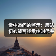 雪中追问的警示:廉洁初心能否经受住时代考验?(图4) 雪中追问的警示:廉洁初心能否经受住时代考验?(图4)