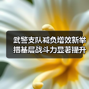武警支队减负增效新举措基层战斗力显著提升