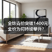金饰克价突破1400元，金价为何持续攀升？（图2）