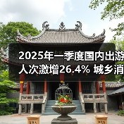 2025年一季度国内出游人次激增26.4% 城乡消费差距明显（图4）