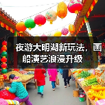 夜游大明湖新玩法,画船演艺浪漫升级(图4) 夜游大明湖新玩法,画船演艺浪漫升级(图4)