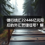 银行结汇22446亿元背后的外汇管理信号？解读关键数据